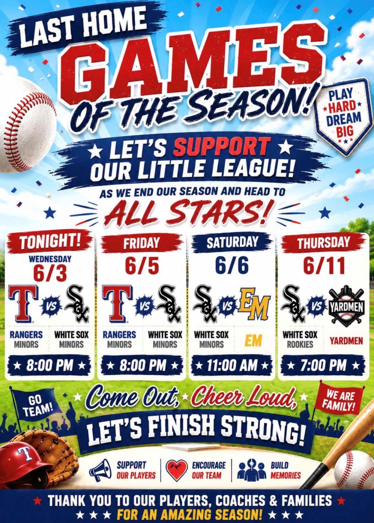 Little League Schedule 2026